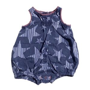 Old Navy striped stars bubble romper 0-3 months